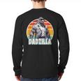 Dadzilla The Rad Dad Kaiju Vibes Long Sleeve T-Shirt Back Print