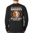 Daughter Basketball Sport Basketball Dad Mom Basketball Fan Long Sleeve T-Shirt Back Print