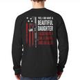Daughter Gun Shovel Alibi Mom Dad Guns Joke -ON Back Long Sleeve T-Shirt Back Print Daughter Gun Shovel Alibi Mom Dad Guns Joke -ON Back Long Sleeve T-Shirt Back Print