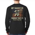 My Daughter Wears Combat Boots Proud Army Dad Veteran Day Long Sleeve T-Shirt Back Print