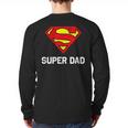 DC Comics Superman Father's Day Super Dad Logo Long Sleeve T-Shirt Back Print