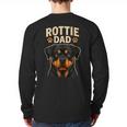 Dog Owner Dad Rottweiler Rottie Dad Long Sleeve T-Shirt Back Print