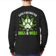 Dogs And Weed Dad Mom Dog Lover Cannabis Marijuana For Men Women Long Sleeve T-Shirt Back Print