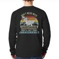 Don't Mess With DaddysaurusRex Daddy Saurus Dinosaur Men Long Sleeve T-Shirt Back Print