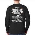 I Don't Snore I Dream I'm A Motorcycle Biker Dad Long Sleeve T-Shirt Back Print