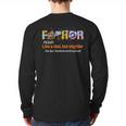 Fa-Thor Like Dad Just Way Mightier Hero Fathers Day Long Sleeve T-Shirt Back Print