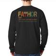 FA-Thor Like Dad Just Way Mightier Hero Fathers Day Small Long Sleeve T-Shirt Back Print