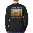 I Like Fantasy Football 3 People Draft Party Dad Men Long Sleeve T-Shirt Back Print