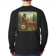 Farmer Men Tractor Rancher Farm Dad Distressed Long Sleeve T-Shirt Back Print