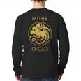 Father Of Cats Shirt Cat Dad Cat Daddy Long Sleeve T-Shirt Back Print