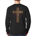 Father's Day Dad Husband Blessed Dad Christian Long Sleeve T-Shirt Back Print