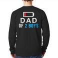 Father's Day Tee Dad Of 2 Boys Man Idea Long Sleeve T-Shirt Back Print