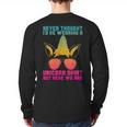 Fathers Day I Wear A Unicorn Shirt Dadacorn Long Sleeve T-Shirt Back Print