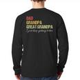Fathers Day From Wife Son Kids Dad Grandpa Great Grandpa Long Sleeve T-Shirt Back Print
