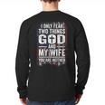 I Only Fear Two Things God And My Wife Dad Husband ON Back Long Sleeve T-Shirt Back Print I Only Fear Two Things God And My Wife Dad Husband ON Back Long Sleeve T-Shirt Back Print