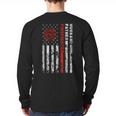 Firefighter Husband Father Fireman For Dad Long Sleeve T-Shirt Back Print