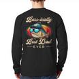 Fishing Father's Day Dad Fisherman Birthday Graphic Long Sleeve T-Shirt Back Print