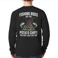 Fishing Rods Are Like Potato Chips Dad Fisherman Long Sleeve T-Shirt Back Print