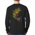 Fishing Shirts PEACOCK BASS Fishing Art Shirt For Dad Long Sleeve T-Shirt Back Print Fishing Shirts PEACOCK BASS Fishing Art Shirt For Dad Long Sleeve T-Shirt Back Print
