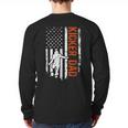 Football Kicker Dad Of A Football Kicker Father US Flag Long Sleeve T-Shirt Back Print