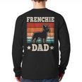 Frenchie Dad Retro French Bulldog Lover Daddy Men Long Sleeve T-Shirt Back Print