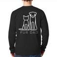 Fur Dad Pet Lover Cat Dog Dad Husband Fathers Day Wife Long Sleeve T-Shirt Back Print