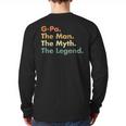 G-Pa The Man The Myth The Legend Dad Grandpa Long Sleeve T-Shirt Back Print