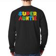 Gamer Aunt Super Auntie Gaming Matching Dad & Mom Kids Long Sleeve T-Shirt Back Print