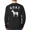 GOAT Number 14 Greatest Of All Time Dad Joke Long Sleeve T-Shirt Back Print