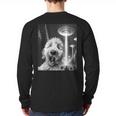 Goldendoodle Alien UFO Taking a Selfie Dog Mom Dad Long Sleeve T-Shirt Back Print
