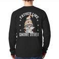Grandpa Fathers Day Gnome For Men And Best Dad Pun Long Sleeve T-Shirt Back Print