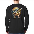 Hamburger Dabbing Kids Men Women Dab Dance Cheeseburgers Dad Long Sleeve T-Shirt Back Print