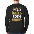 Happy It's My Dad's 50th Birthday 1975 50 Years Old Long Sleeve T-Shirt Back Print