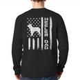 Heeler Dad Flag Vintage Blue Red Cattle Dog Patriot Men Long Sleeve T-Shirt Back Print