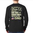Hero Wears Dog Tags Combat Boots Proud Army Dad Father Long Sleeve T-Shirt Back Print