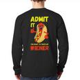 Hilarious Hot Dog Dad Joke Text Pun Dirty Joke -Barbecue Long Sleeve T-Shirt Back Print