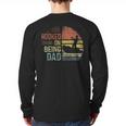 Hooked On Being Dad Fishing Dad Father's Day Long Sleeve T-Shirt Back Print