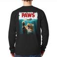 Humorous Paws Parody Cat Mouse For Cat Lover Cat Mom Cat Dad Long Sleeve T-Shirt Back Print
