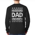 Husband Dad Grandpa Shirt For Him Long Sleeve T-Shirt Back Print