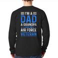I’m A Dad Grandpa Air Force Veteran Distressed Long Sleeve T-Shirt Back Print