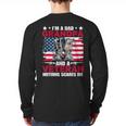 I'm A Dad Grandpa And Veteran Papa Grandpa Fathers Day Men Long Sleeve T-Shirt Back Print