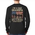 I'm A Dad Grandpa And Veteran Patriotic US Flag Veterans Day Long Sleeve T-Shirt Back Print