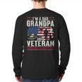 I'm A Dad Grandpa And Veteran Retro Papa Grandpa Long Sleeve T-Shirt Back Print