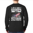 I'm A Dad Grandpa And A Veteran US Flag Veterans Day Long Sleeve T-Shirt Back Print