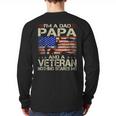 I'm A Dad Papa And Veteran Retro Dad Papa Grandpa Long Sleeve T-Shirt Back Print I'm A Dad Papa And Veteran Retro Dad Papa Grandpa Long Sleeve T-Shirt Back Print