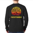 I'm Going Outside If Asked I'm Outstanding Dad Joke Long Sleeve T-Shirt Back Print