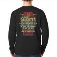 I'm A Lucky Dad I Have A Awesome Daughter She's Stubborn Long Sleeve T-Shirt Back Print