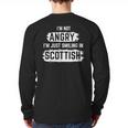 I'm Not Angry I'm Just Smiling In Scottish Dad Fun Scotland Long Sleeve T-Shirt Back Print