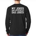 My Jokes Are Officially Dad Jokes Pregnancy Announcement Long Sleeve T-Shirt Back Print