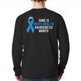 June Is Men’s Health Awareness Month Ribbon For Dad Grandpa Long Sleeve T-Shirt Back Print